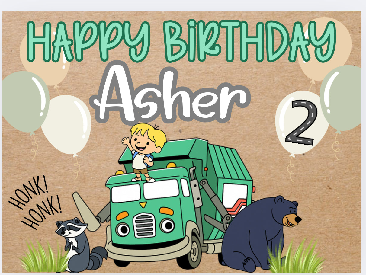 Garbage Truck Banner