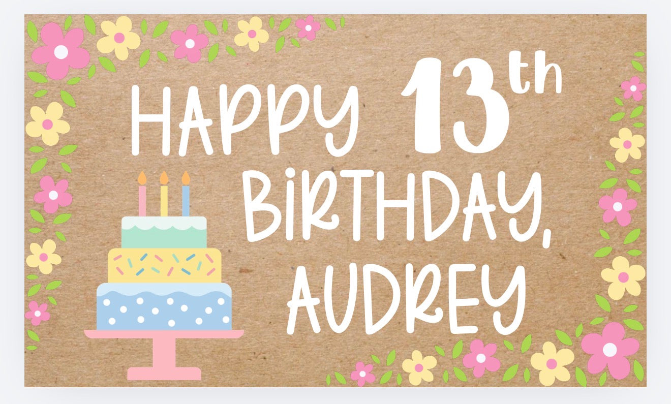 13th Birthday Banner