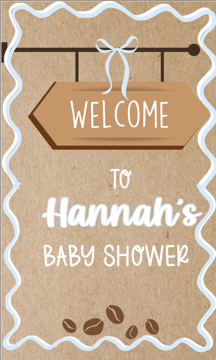 Blue Baby Shower Banner