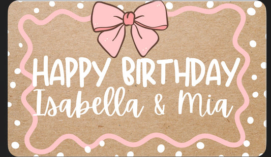 Pink Bow Banner