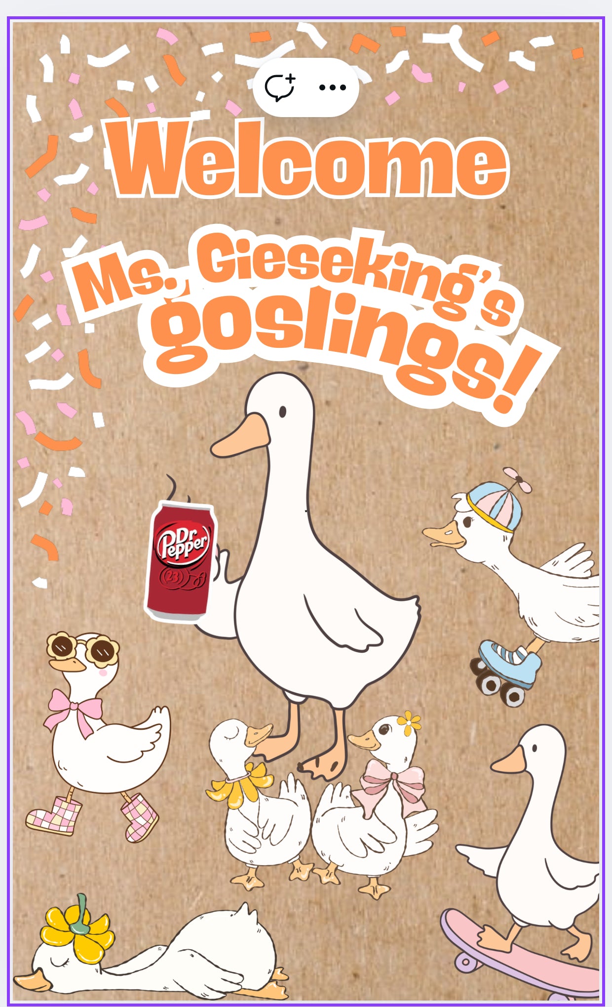 Teacher Goose Banner