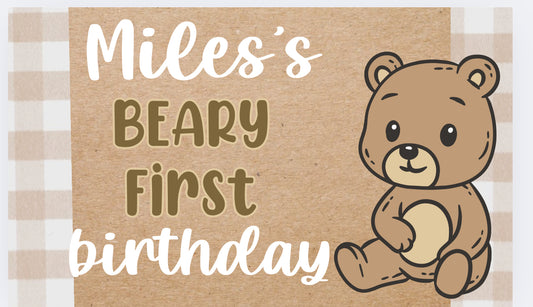 Beary First Banner