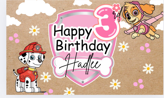 Hadlee 3rd Birthday Banner