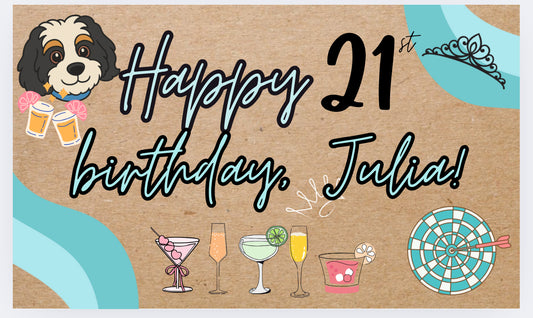 21st Birthday Banner