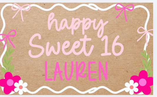 Flower Birthday Banner