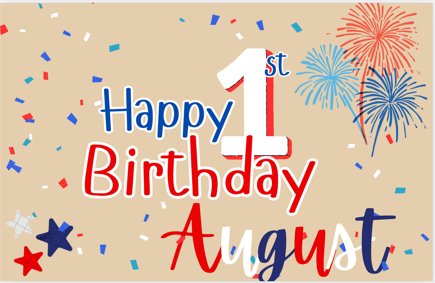 July 4th Birthday Banner