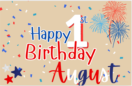 July 4th Birthday Banner