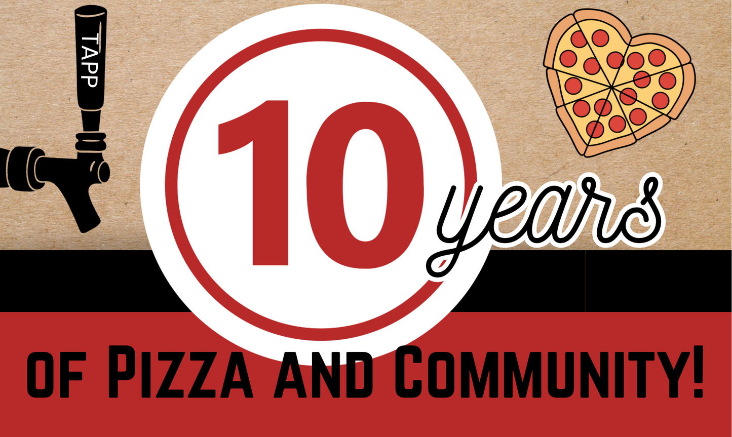 Pizza Anniversary Banner