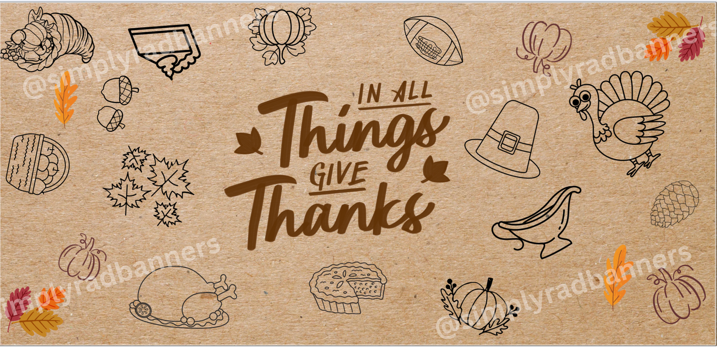 Give Thanks Thanksgiving Table Cover