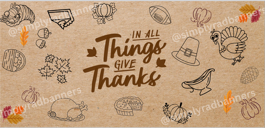 Give Thanks Thanksgiving Table Cover
