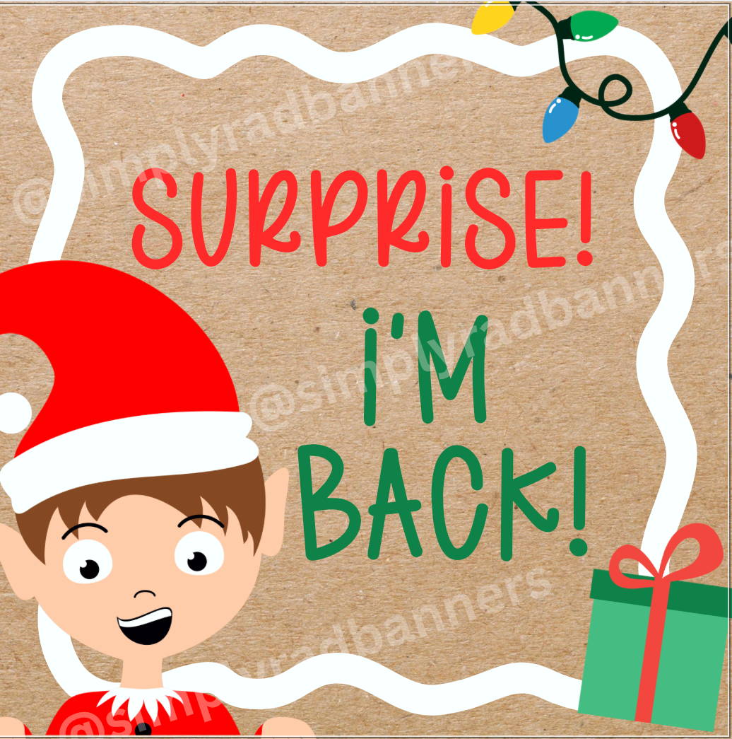 BOY Elf on the Shelf Banner