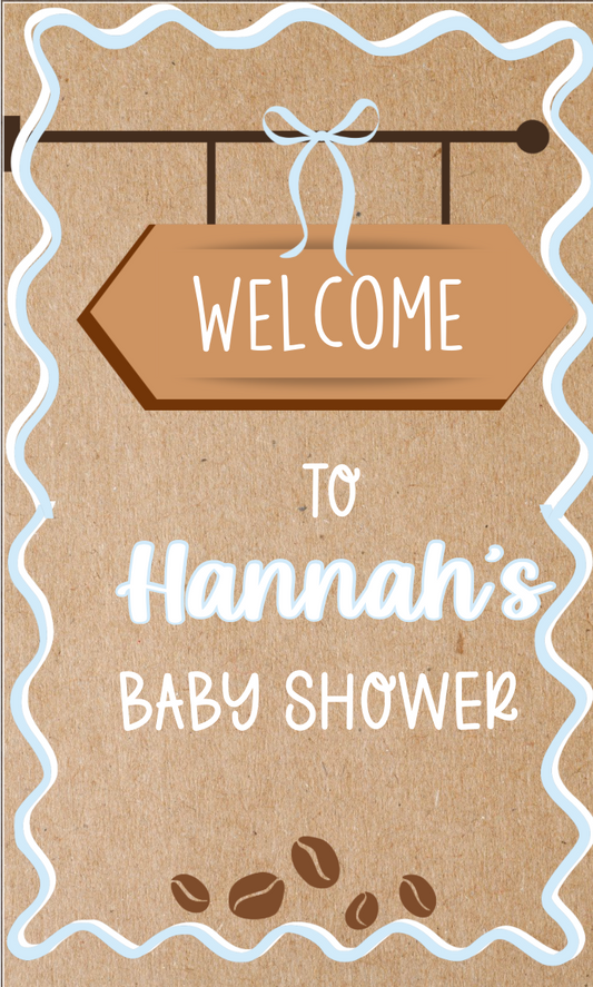 Blue Baby Shower Banner