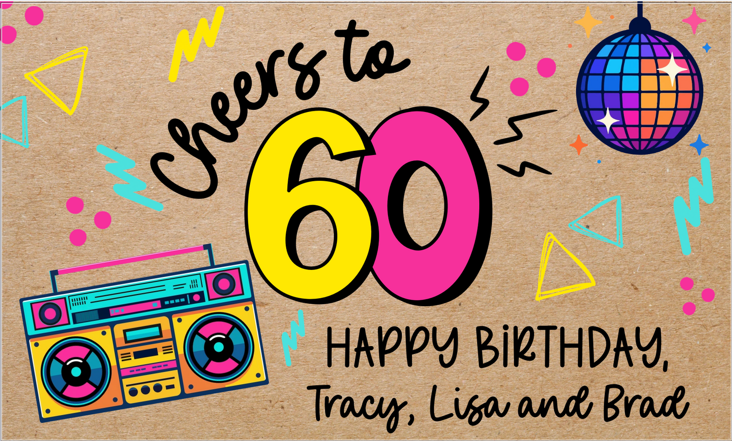 60th birthday Banner